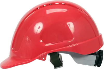 Image de Casque de protection rouge en ABS avec équipement hautement confortable