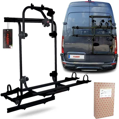Immagine prodotto di Portabici posteriore - Portabici per 2 bici - 45 kg - Nero - Per furgoni e camper