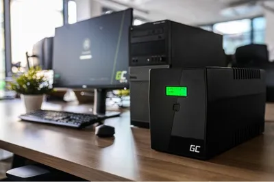 Produktbild von Green Cell® UPS USV Unterbrechungsfreie Stromversorgung 800VA (480W) mit Überspannungsschutz 230V Line-Interactive Spannungsregelung AVR USV-Anlage USB/RJ11 2X Schuko Ausgänge LCD Bildschirm