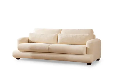 Produktbild von Hanah Home, River - Beige, Klassische Sofas, 3-Sitzer-Sofa, Beige, Polyester, 230 x 90 x 105 x  cm