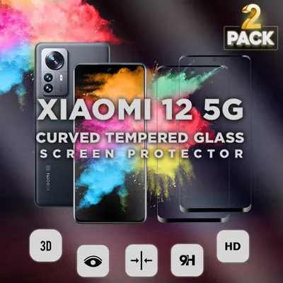 Produktbild von 2-Pack Xiaomi 12 5G Displayschutzfolie - Gehärtetes Glas 9H - Super Qualität 3D