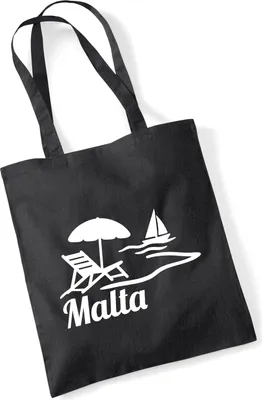 Produktbild von Huuraa Jutebeutel Malta Malta 10 Liter Black Baumwolle Tasche Geschenkidee