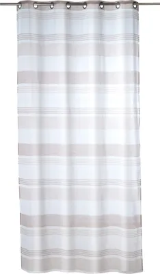 Produktbild von Ösenschal - Taupe - Weiß - 140 x 245 cm - Polyester - Querstreifen
