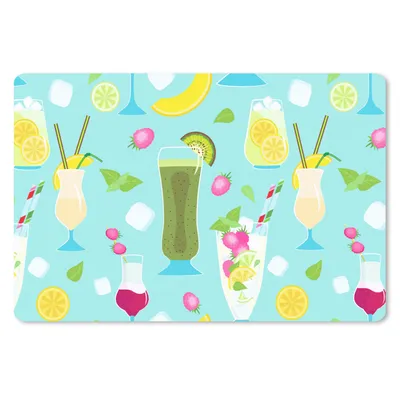 Produktbild von MuchoWow® Schreibtischunterlage Cocktail - Sommer - Obst - Muster 60x40 cm - XXL Mauspad - Großes Mauspad