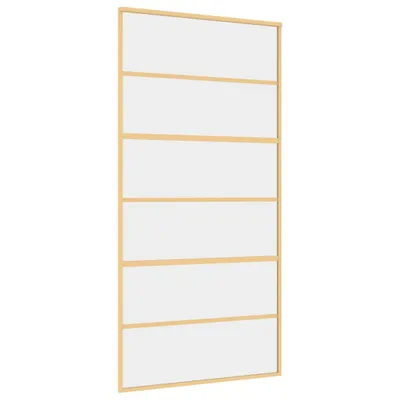 Immagine prodotto di vidaXL Porta scorrevole Golden 102,5x205 cm ESG vetro chiaro e alluminio