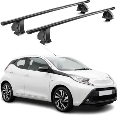 Image de Barres de toit transversales acier pour Toyota Aygo X 2022-2026 Noir 2Pcs