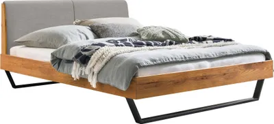 Produktbild von HASENA Designbett Pietro 20 Wildeiche Polsterkopfteil grey 180x200