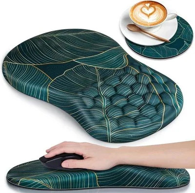 Image de Tapis de souris ergonomique avec coussin en gel et rembourrage pour soulager la douleur
