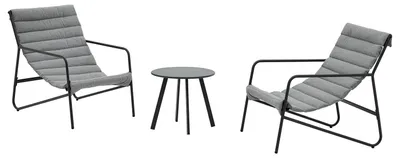 Produktbild von home24 Balkonset - 3-teilig - Stahl / Bouclé