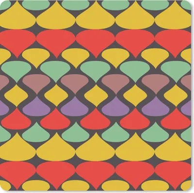 Produktbild von MuchoWow® Mauspad Mousepad Vintage - Retro - Farben - Muster 30x30 cm - Mousepads - Maus Mat - Pad - Mausunterlage - Gaming