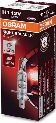 Image de 1 pièce OSRAM NIGHT BREAKER SILVER +100% ampoules pour phares / douille H1