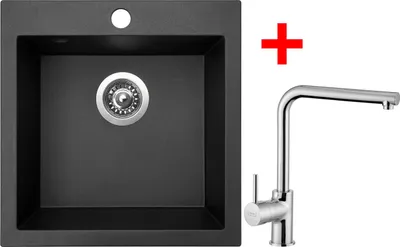Obrázek produktu pro Sinks VIVA 455 Metalblack + Elka