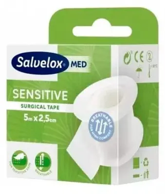 Imagen del producto de Salvelox Med Cinta adhesiva quirúrgica sensible, 10 unidades