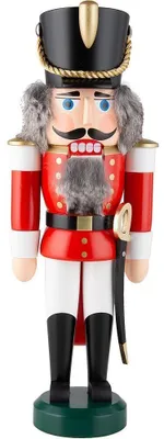 Produktbild von Husar rot (28cm) Nussknacker von Seiffener Volkskunst