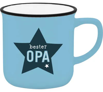 Espressotasse Motiv Opa, Porzellan, 10 cl, Geschenkbanderole