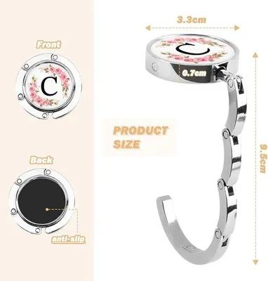 Productafbeelding van Handtas Haak 2 Stuks - Persoonlijk Floral Letter - Compact Vouwbaar - Ideaal voor Vrouwen - Vemera