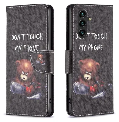 Obrázek produktu pro Pro Samsung Galaxy A14 5G / 4G Pouzdro na mobilní telefon z umělé kůže Motif 6 cover Case protection