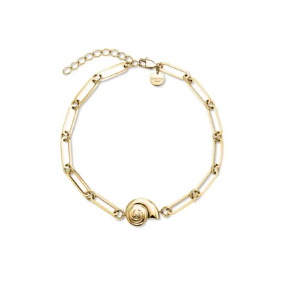 Image de Bracelet design en plaqué or avec coquillage Essentials JBSSG-J826