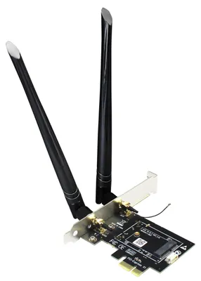 Obrázok produktu pre GLOTRENDS WA01, adaptér M.2 E Key na PCIe X1, WiFi, Bluetooth, pre štandardy WiFi 4/5/6/6e