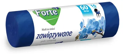 Zdjęcie produktu dla FORTE+ Worki na śmieci zawiązywane 60L 16 szt. LDPE