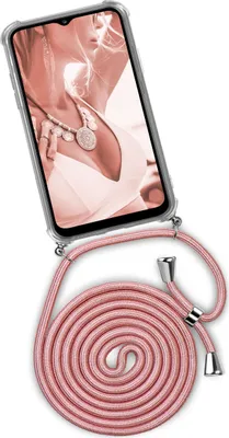 Produktbild von TWIST-Case + TWIST-Cord für Samsung Galaxy A02s, Farbe:Shiny Blush (Silber)