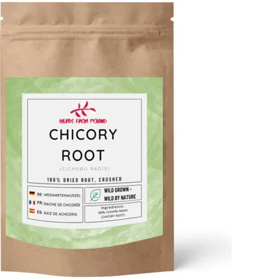 Produktbild von Herbs from Poland Chicorée-Wurzel – Unterstützt Verdauung & Leber, Präbiotisch & ballaststoffreich, 100% Natürlich – 500g