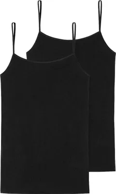 Produktbild von Schiesser Damen Spaghettitop 2-Pack 95/5 Baumwolle - schwarz - Größe 34