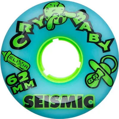 Image de Roues Skateboard - Crybaby - 62x40 mm 88a - Opaque Blue Elixir - Whcry 62 88A Elxr - Seismic