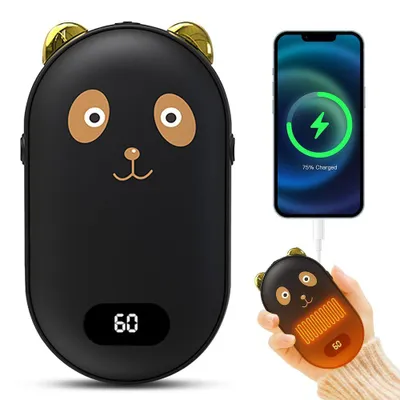 Productafbeelding van Oplaadbare handwarmer, 5200 mAh - elektrische zakwarmer met digitaal display en 3 verwarmingsmodi