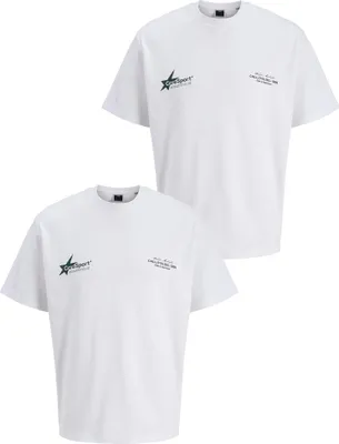 Produktbild von JACK & JONES 2er Set Oversized T-Shirts Rundhals Dropped Shoulder Größe: M