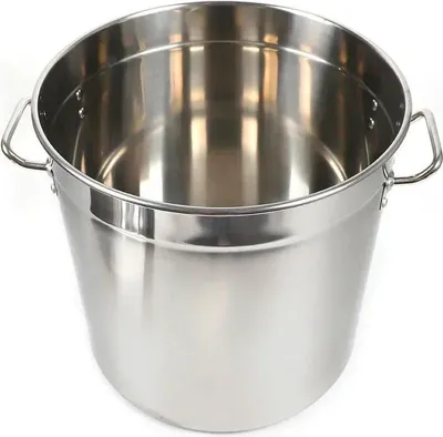Obrázek produktu pro Hrnec – polévkový hrnec – nerezová ocel – objem nad 5 l – na polévky a vývary – stříbrný