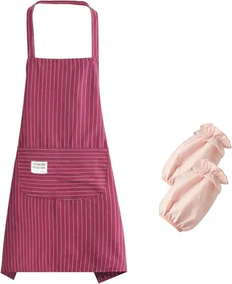 Produktbild von Unisex-Küchenschürze aus wasserdichtem PVC für Erwachsene mit 1 Paar Bündchen