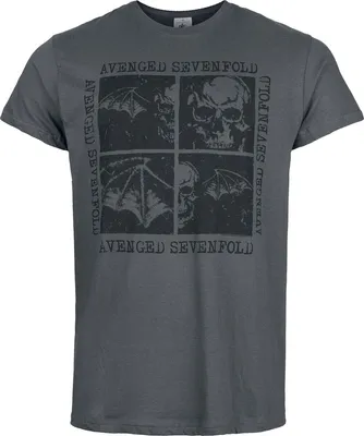Produktbild von Avenged Sevenfold T-Shirt Herren Collage grau Band-Merch, Bands 100% Baumwolle XXL
