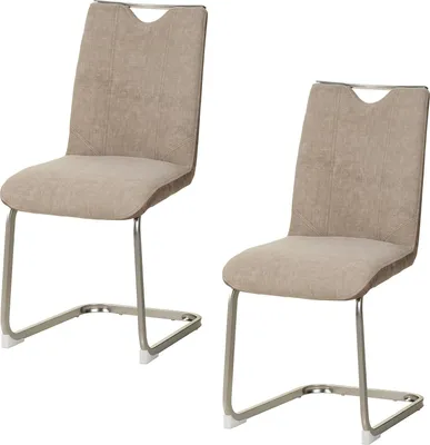 Produktbild von Schwingstuhl Taupe/Antikhellbraun 2er Set Emrys