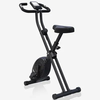Produktbild von GORILLA SPORTS® Heimtrainer Fahrrad X-Frame Stahlrahmen klappbar – 8 Widerstandsstufen, belastbar bis 110 kg – Hometrainer, Ergometer Fahrrad