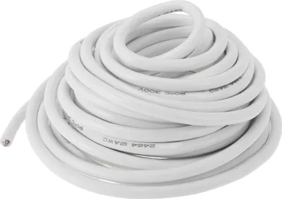 Produktbild von Elektrische Masseleitung Automobil-Stromleitung 75FT Weiß TC 1 Stück 12AWG 3 Leiter Vollständig isoliert & Soft-Touch-Mantel Universal