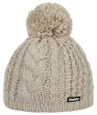 Productafbeelding van IJsbeer Antonia Pudelmütze, dames/heren - Beanie met pompon, gebreid met een kabelpatroon