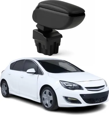 Image de Accoudoir pour Opel Astra J Break 2009-2015 Vinyl Abs Noir Coulissant