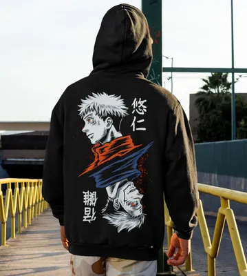 Produktbild von Pánská mikina s kapucí Yuji Itadori Anime Streetwear Manga fashion Jujutsu Kaisen