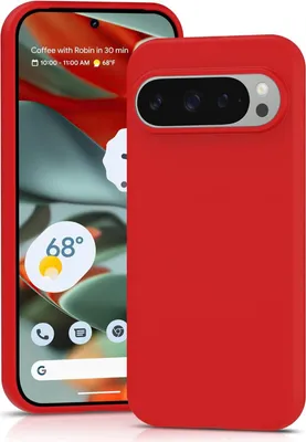Immagine prodotto di Custodia per Google Pixel 9 Pro Custodia protettiva in gel di silicone per telefoni cellulari, rosso