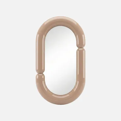 Produktbild von sweeek - Ovaler Spiegel mit glossy Finish 70cm - Rosa