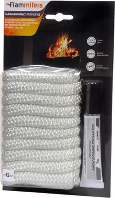 Produktbild von Dichtschnur 12 mm Ofendichtung Kamindichtung Ofenschnur weiß