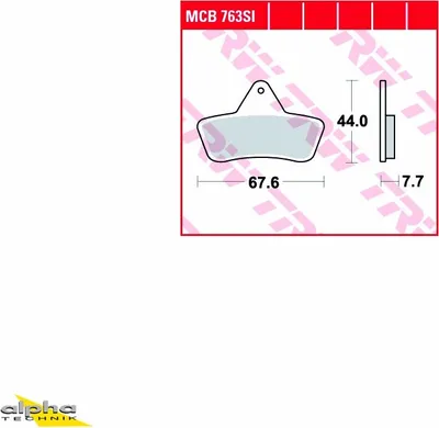 Image de TRW Bremsbelag Trw Sinter Mcb 763 Si