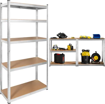 Obrázek produktu pro Kovový úložný regál Rebel 2 v 1, 5 polic, do garáže, 180x90x40cm, 875kg