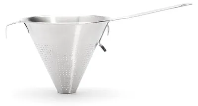 Kochsieb 18 cm, Edelstahl, silber, konisch, 16 cm hoch