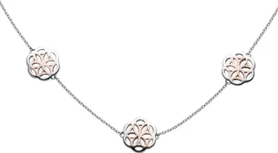 Produktbild von JOBO Collier Halskette 925 Sterling Silber bicolor vergoldet Kette Silberkette