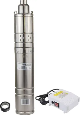 Produktbild von Agora-Tec® 4 Zoll Brunnenpumpe Tiefbrunnenpumpe PREMIUM 370W-1.8-75-screw 20m Kabel sandverträglich sandresistent