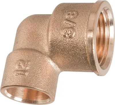 Image de Coude Laiton Femelle 1/2" Raccord Coudé En Laiton, Résistant Et Fiable. - Générique