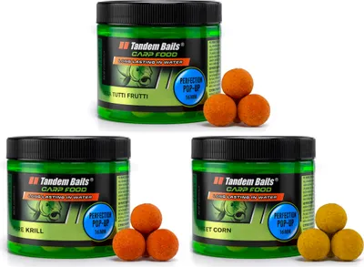 Produktbild von Tandem Baits 3-er Set Carp Food Perfection Pop-Up Flavour Mix No 2, Karpfen-Pop-Ups, Karpfen Angeln ohne Mühe, Köder zum Große-Fische-Angeln, Karpfenzubehör für Profis & Hobby-Angler 16 mm 7 g
