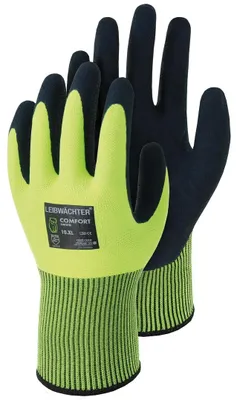 Produktbild von Leibwächter Arbeitshandschuh LW310 Gr. 9 gelb/schwarz